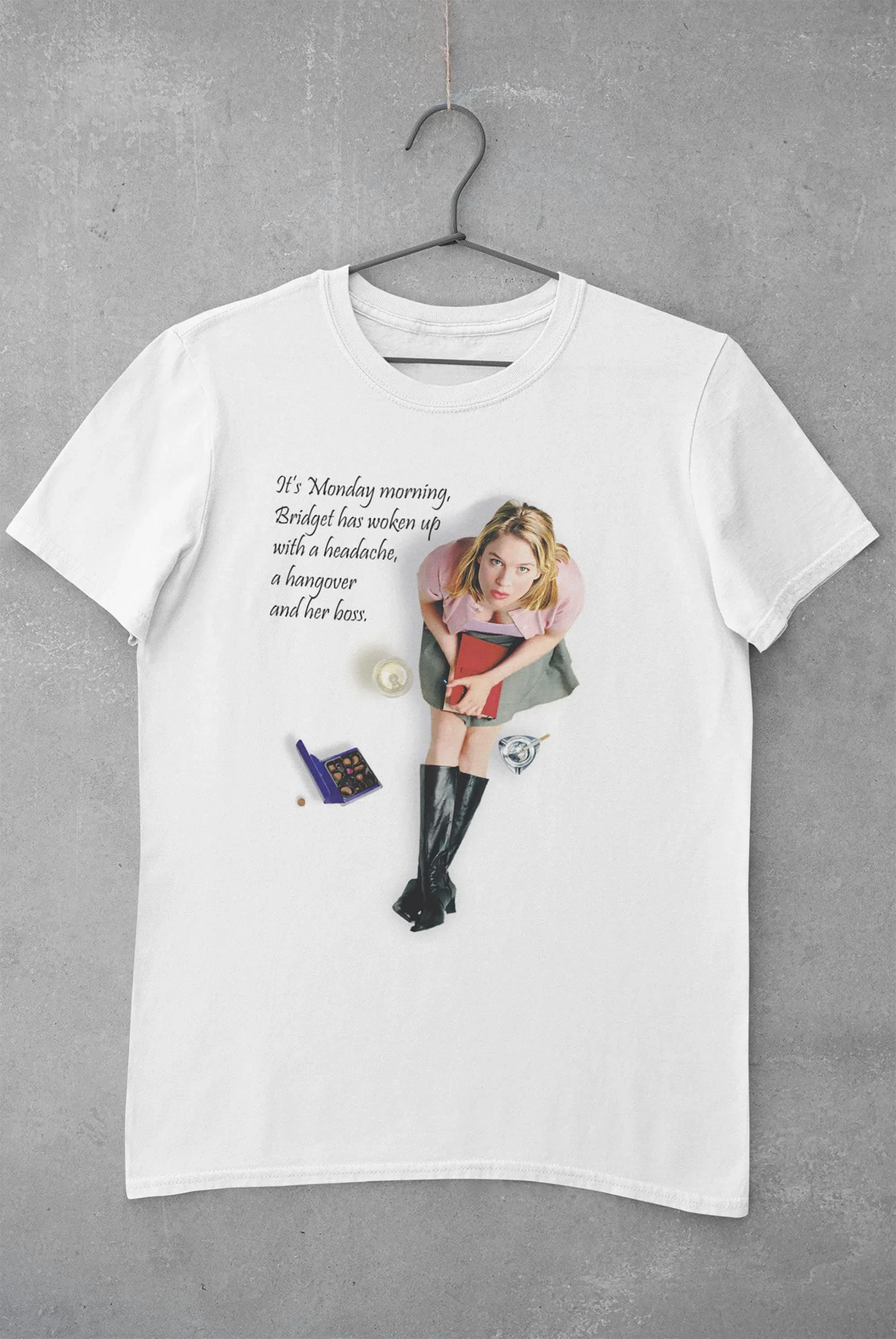 Vintage Bridget Jones's Diary Funny Movie Quote Renee Zellweger Fan Art Unisex Fit