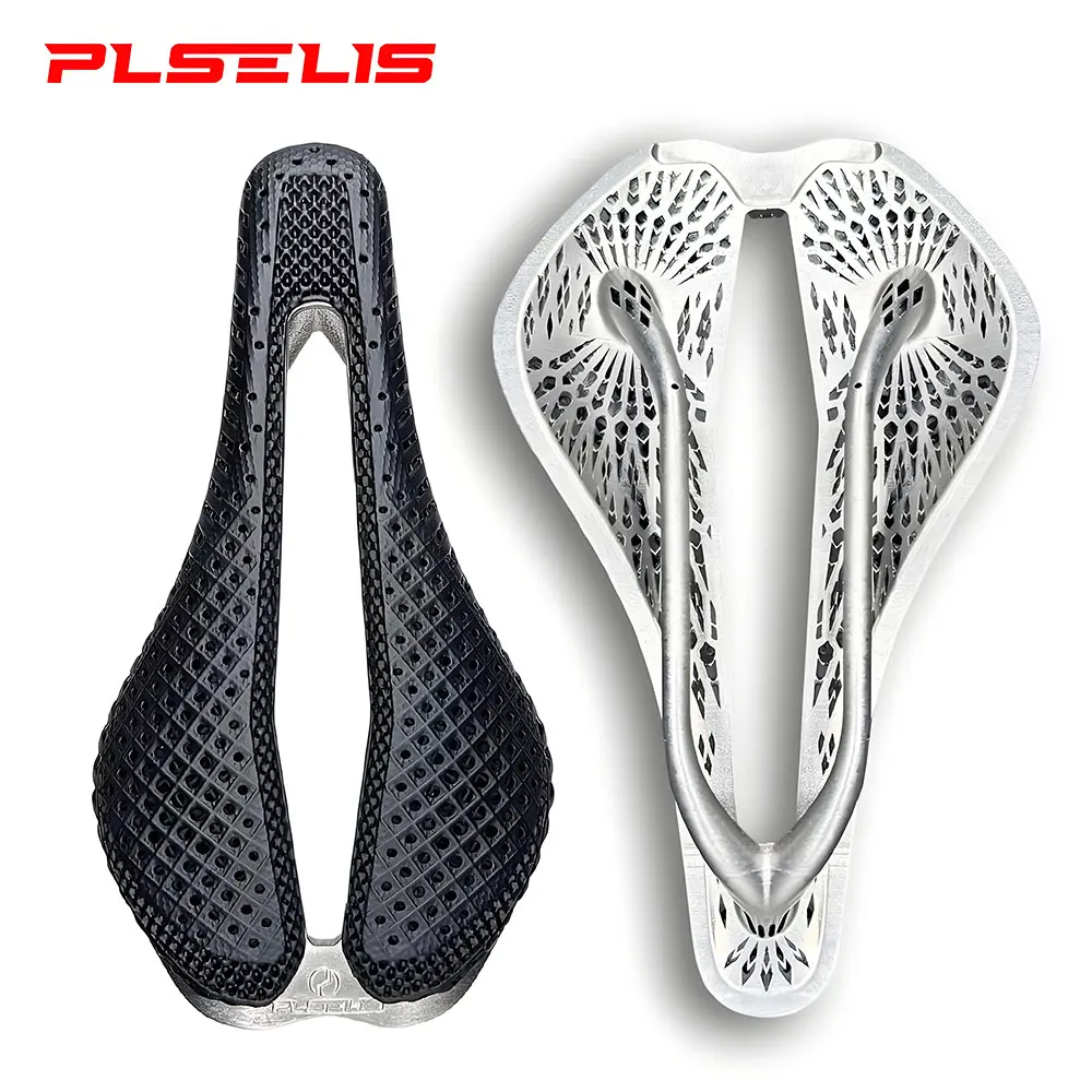 AliExpress plselis PLSELIS Seat Cushion 3D Printed Titanium Alloy Road Bike Seat Cushion Breathable Shock Absorption Comfortable Soft and Hard Part