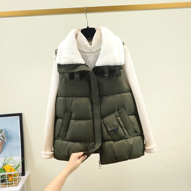 

Новая осенне-зимняя женская свободная безрукавка из искусственного меха и пуха, укороченная, с открытыми плечами