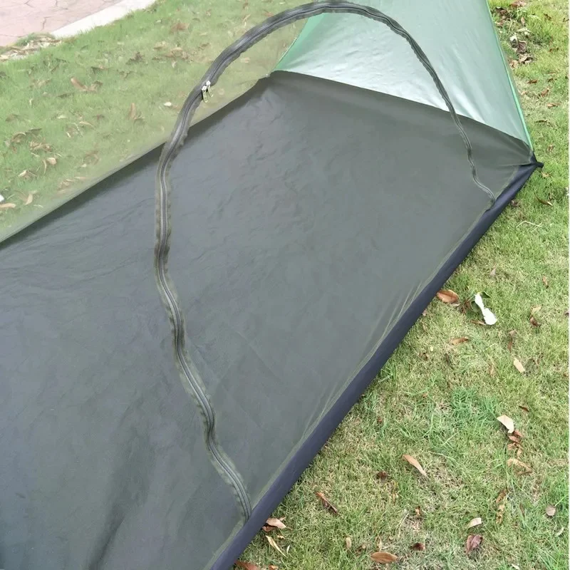 Ultraleichtes Anti-Mücken-Sommer-Mesh-Zelt für 1–2 Personen, tragbares stangenloses Outdoor-Campingzelt, inneres Netz-Strandzelt, 210 x 120 x 130 cm