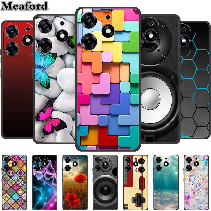 For Infinix Smart 8 Plus Case Luxury Soft Silicone TPU Phone Cases Cover For Infinix Smart8 Plus Protective Flower Painted Coque