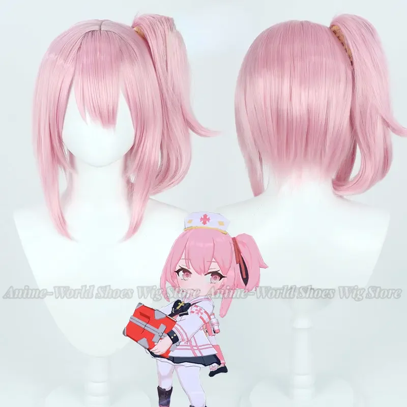 

Парик для косплея Serina, синий архив, розовый, короткая косичка, термостойкие синтетические волосы, Хэллоуин, ролевая игра, вечеринка, карнавал + шапочка для парика