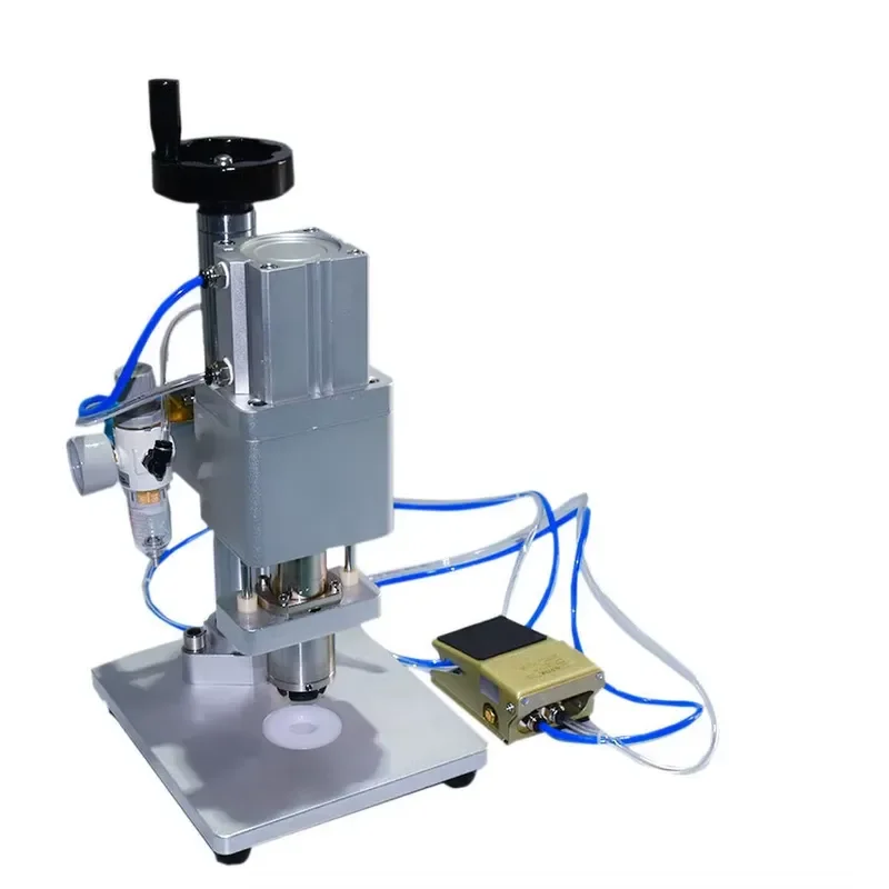 Pneumatic Bottle Press Capping Machine Aluminum Lid Sealing Pressing Equipment