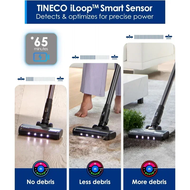 QWTTinecoes Pure ONE Station FurFree Aspiradora inalámbrica con base de polvo automática de 3L, aspiradora de varilla inteligente, cepillo ZeroTangl