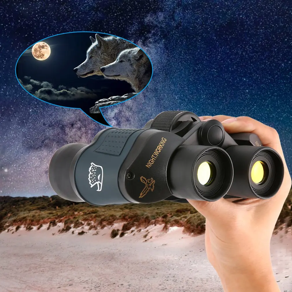 HD 60x60 مناظير تلسكوب الصيد في الهواء الطلق للرؤية الليلية 3000 متر HD المشي لمسافات طويلة السفر العسكرية المهنية الرياضة تلسكوب الساخن