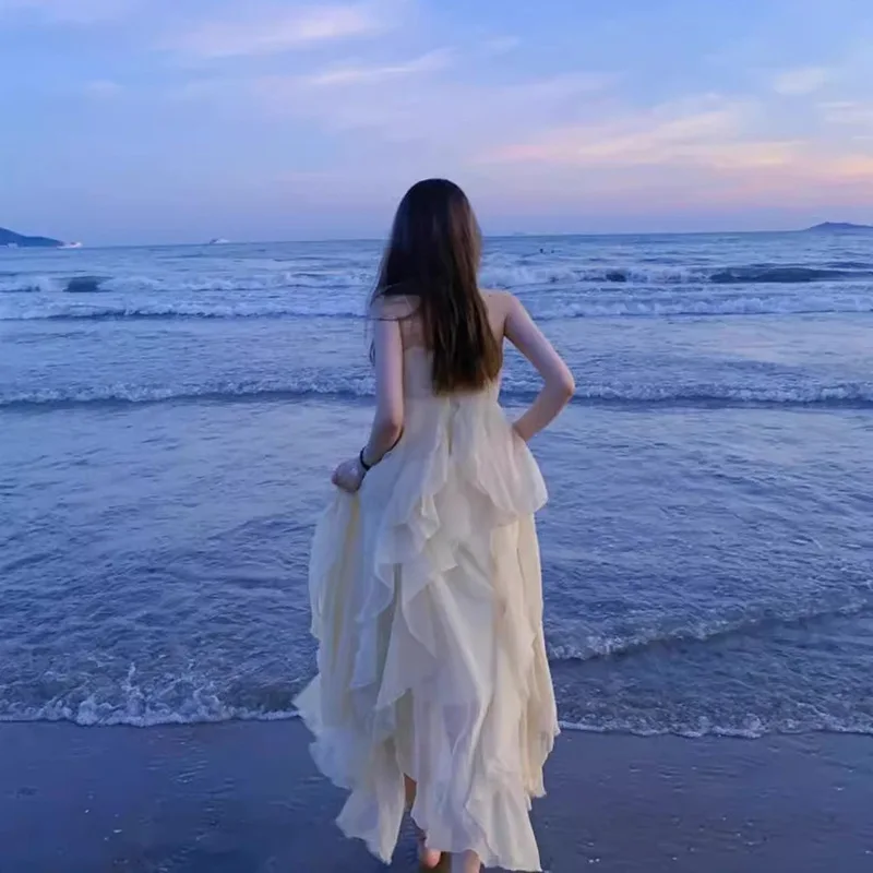 

Fairy Suspender Dress Summer Beach Suspender Dress Long Dress 2025