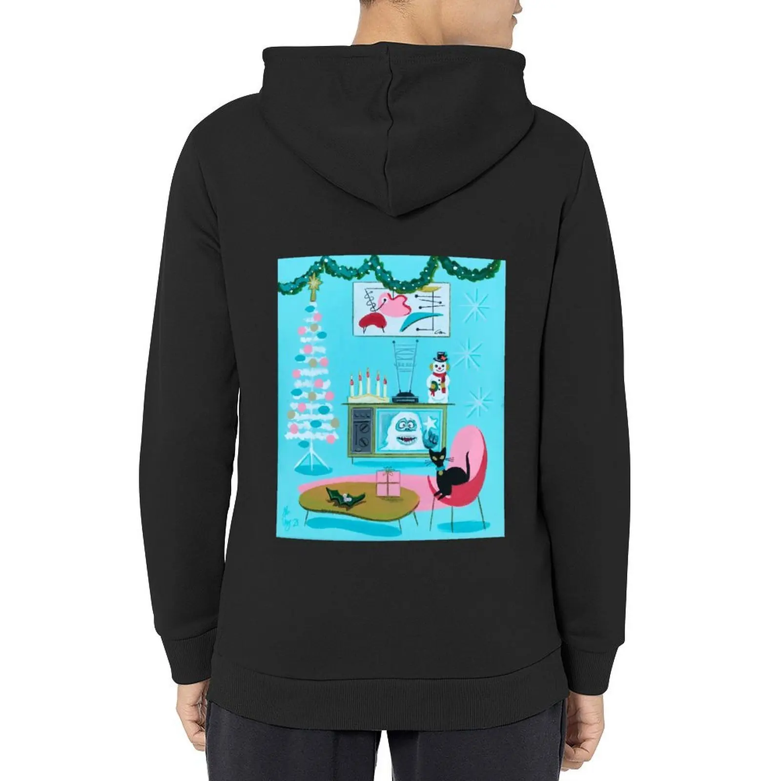 

Rudolphmas Blue Hoodie japanese style graphic t shirts men men's autumn clothes men's clothes men's oversize hoodie