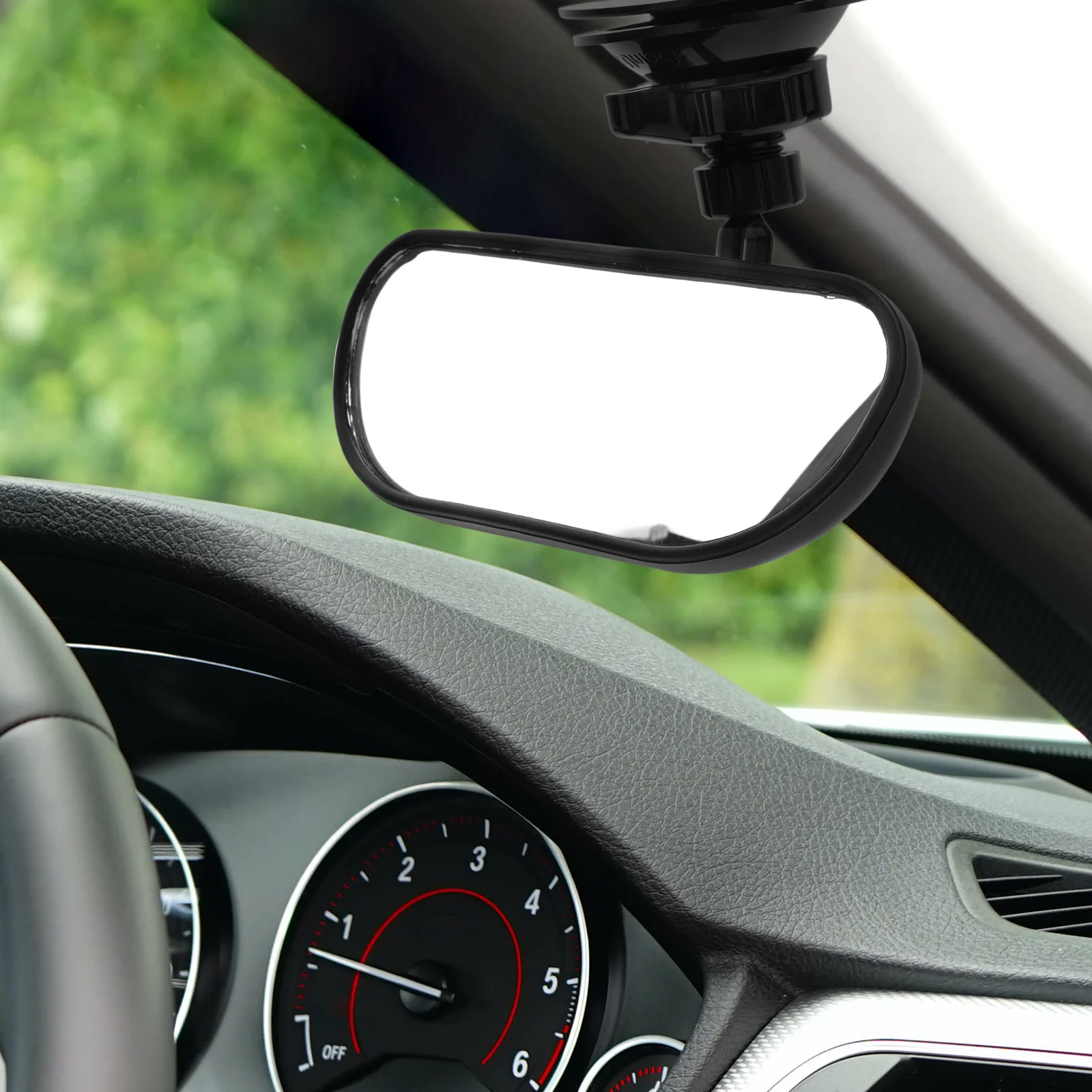 

Backseat Mirror 360 Degree Rotatable Clear View Suction Cup Attachment Safe Reliable Easy Setup Mirror for Car