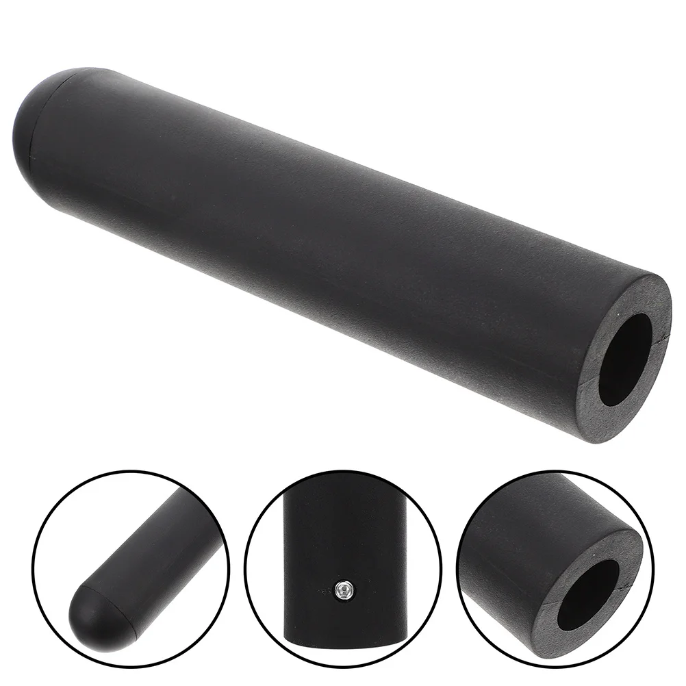

PP Barbell Sleeve Ball Head Durable Plastic Barbell Adapter Sleeve Black 200mm Gym Weight Lifting