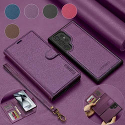 Removable Magnetic Flip Wallet Phone Case For Samsung Galaxy S24 Ultra 23 FE S22+ A14 A15 A34 A35 A54 A55 Leather Phone Cover
