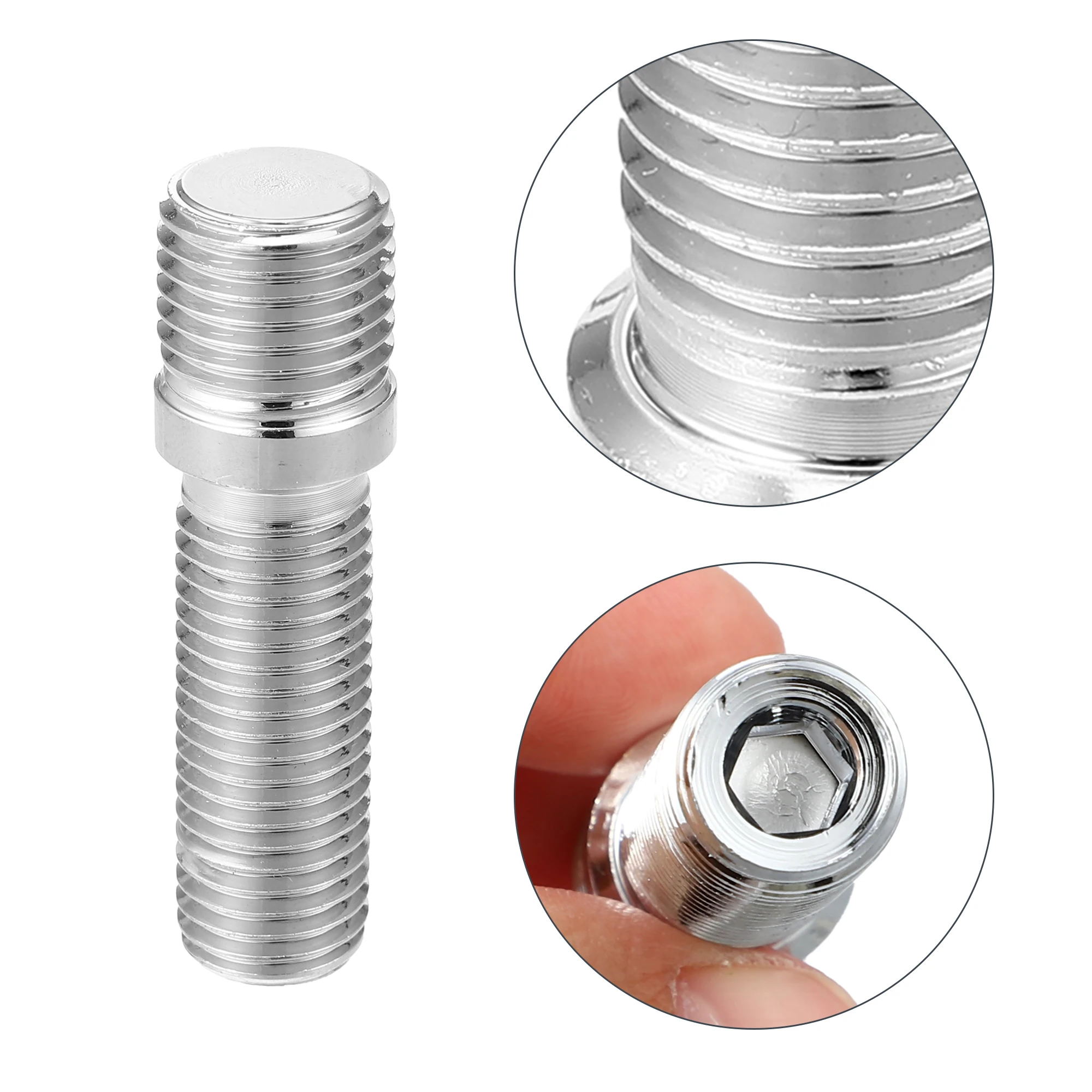 UXCELL 10pcs 50mm Vehicle Hub Tyre Screw Bolt Wheel Stud Bolts M14x1.5 to M12x1.5 for Audi for Volkswagen for Mercedes Benz