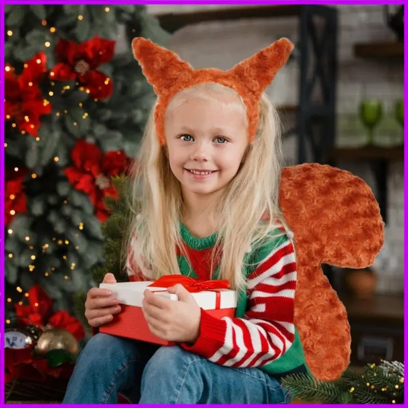 Costumes d'écureuils animaux Set Erea Erecs Squirrel Set Set Set Halloween Cosplay Costumes Animal Fancy Goide For Kids