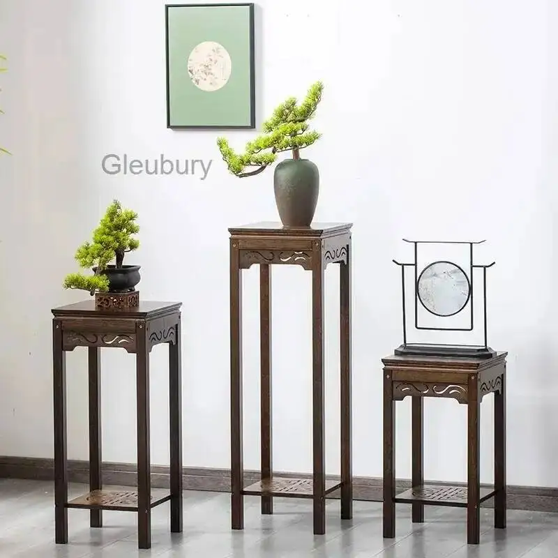 Chinese Wood Shelf Luxry Indoor Flower Outside Flower Shelf Large Four Legged Repisas De Madera Garden Home Furniture Sets