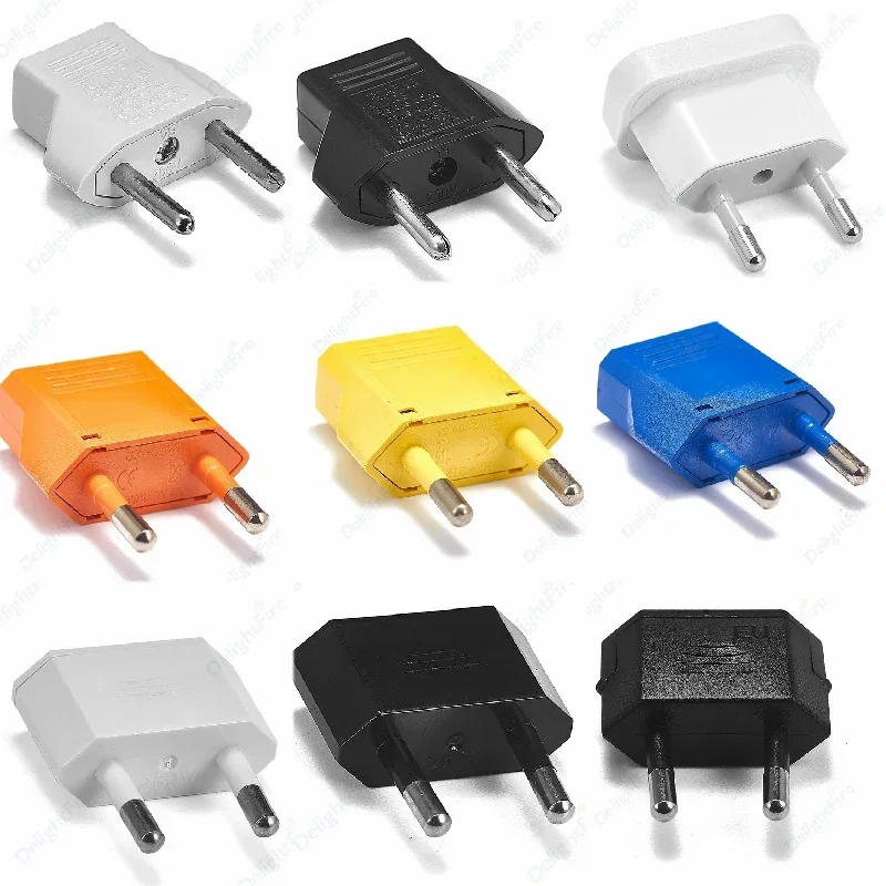 1/ 3/5Pcs EU Plug Power Adapter Socket US To EU Travel Adapter American To Euro 4.0mm Type C Electrical Plug Converter AC Outlet