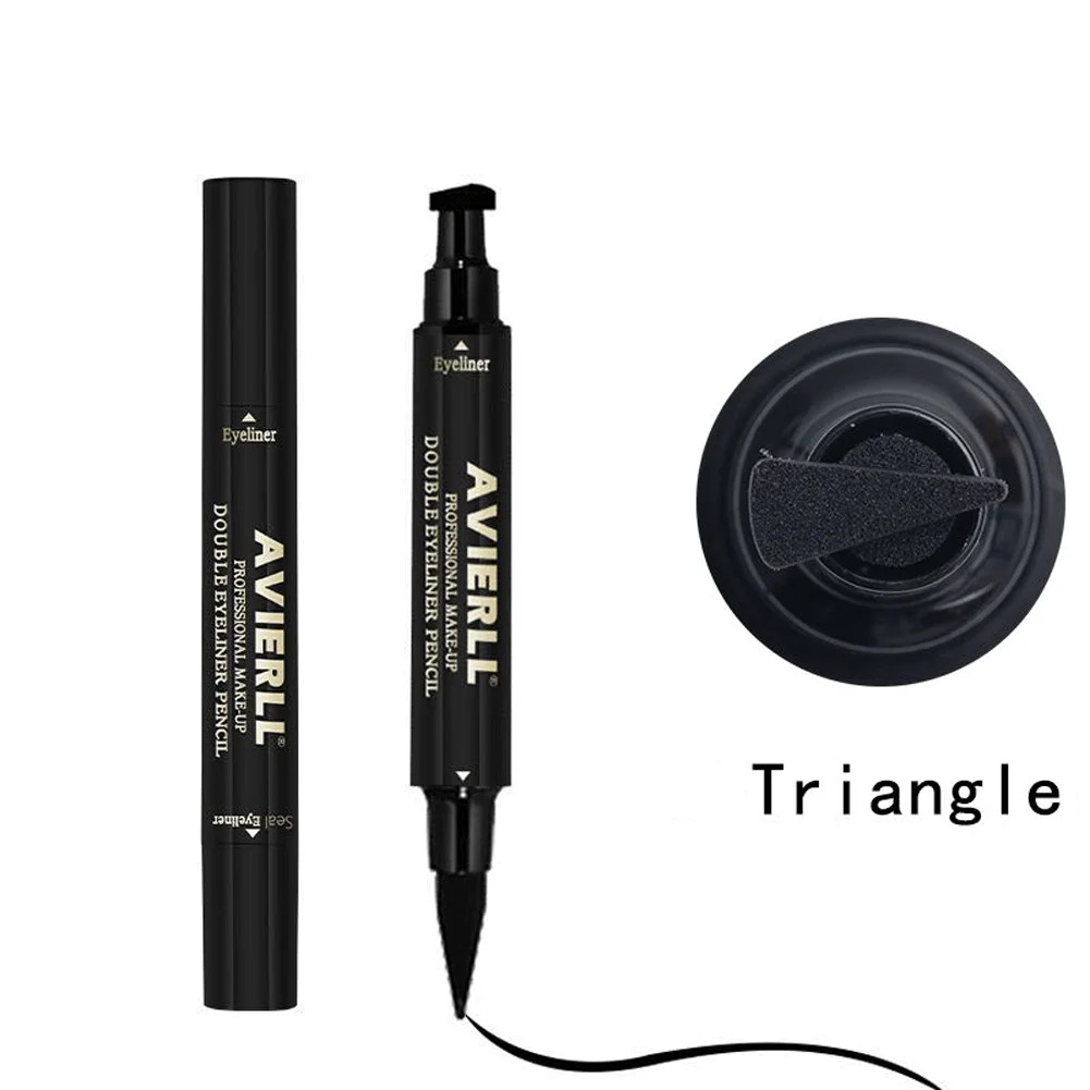 Waterproof 2-in-1 Winged Eyeliner Stamp - Long-Lasting, Quick Flick, Smudge-Proof, Natural Cat Eye & Vamp black Eyeliner pencil