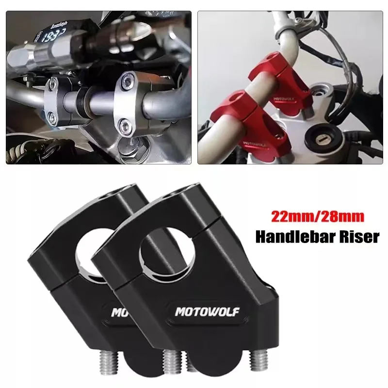 NEW 22mm 28mm Motorcycle Handlebar Riser Motocross Heightening Clamp Mount Pit Bike Motorbike Accessories For Yamaha For BMW