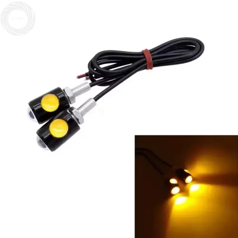 

Uiz 1 Pair LED Eagle Eye Light Motorcycle Signal Turn Indicator Super Bright Mini Brake Tail Rear Lamp License Plate Fog Light B