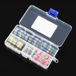50pcs Pieces Waterproof Solder Seal Tin Ring Heat Shrink Butt Wire Connector Terminal Electric Copper Tape Solder Sleeve