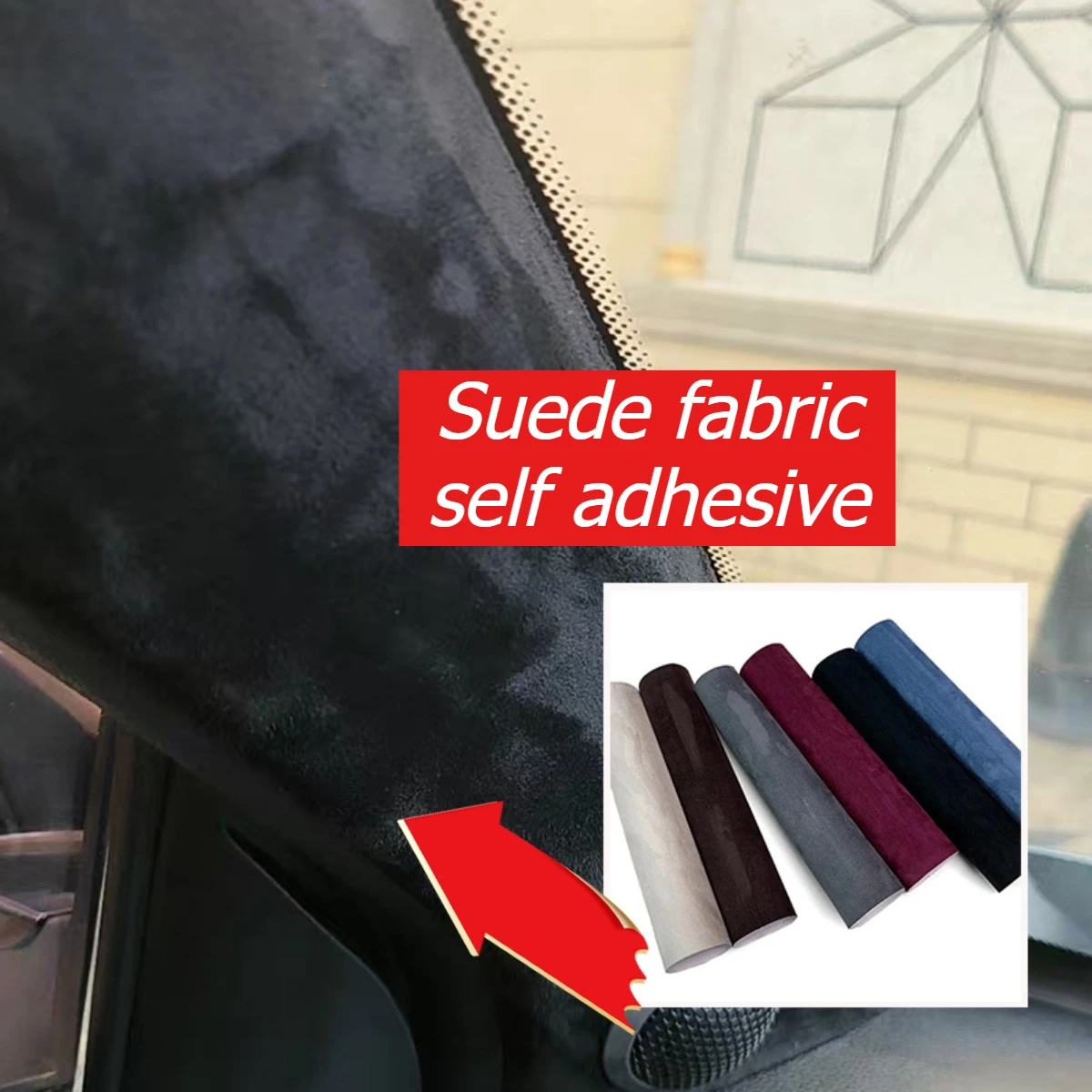 

50x149 см автомобильная ткань самоклеящаяся замшевая бархатная ткань для обертывания салона автомобиля обивка мебели ремонтная наклейка авто ткань DIY