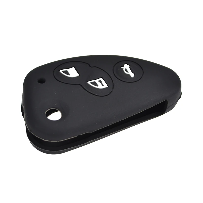 AX For Alfa Romeo 147 156 166 GT JTD TS Skin Holder Protector 3 Button Silicone Car Remote Key Fob Shell Cover Case