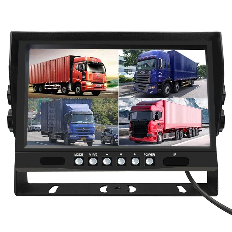 desktop display car monitor 9 inch 4 channel split screen monitor for car