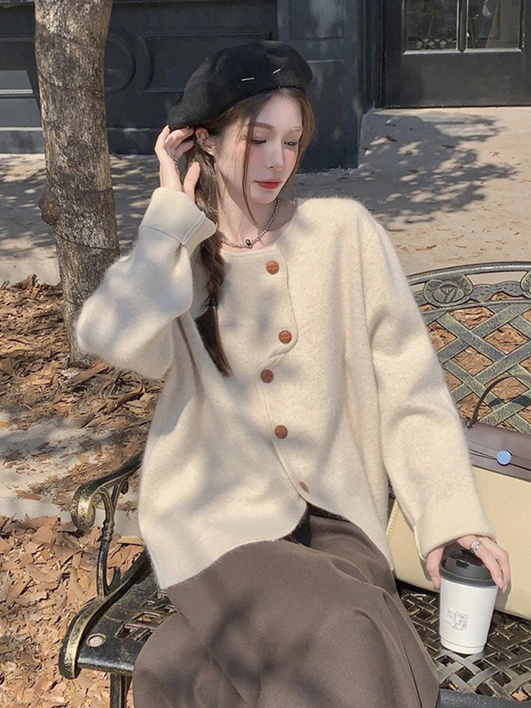 Ce Brown High Waist f Body Skirt Women's Early Autumn New Design Sensation Super Beautiful Waist Inward Long Skirt