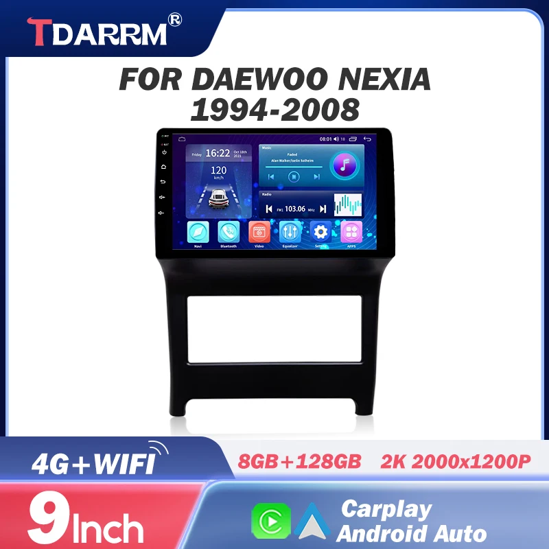 

For DAEWOO NEXIA 1994-2008 Car Radio Android 12 CD Video Multimedia 4G +WIFI GPS Carplay Auto Head Unit Intelligence Navigation