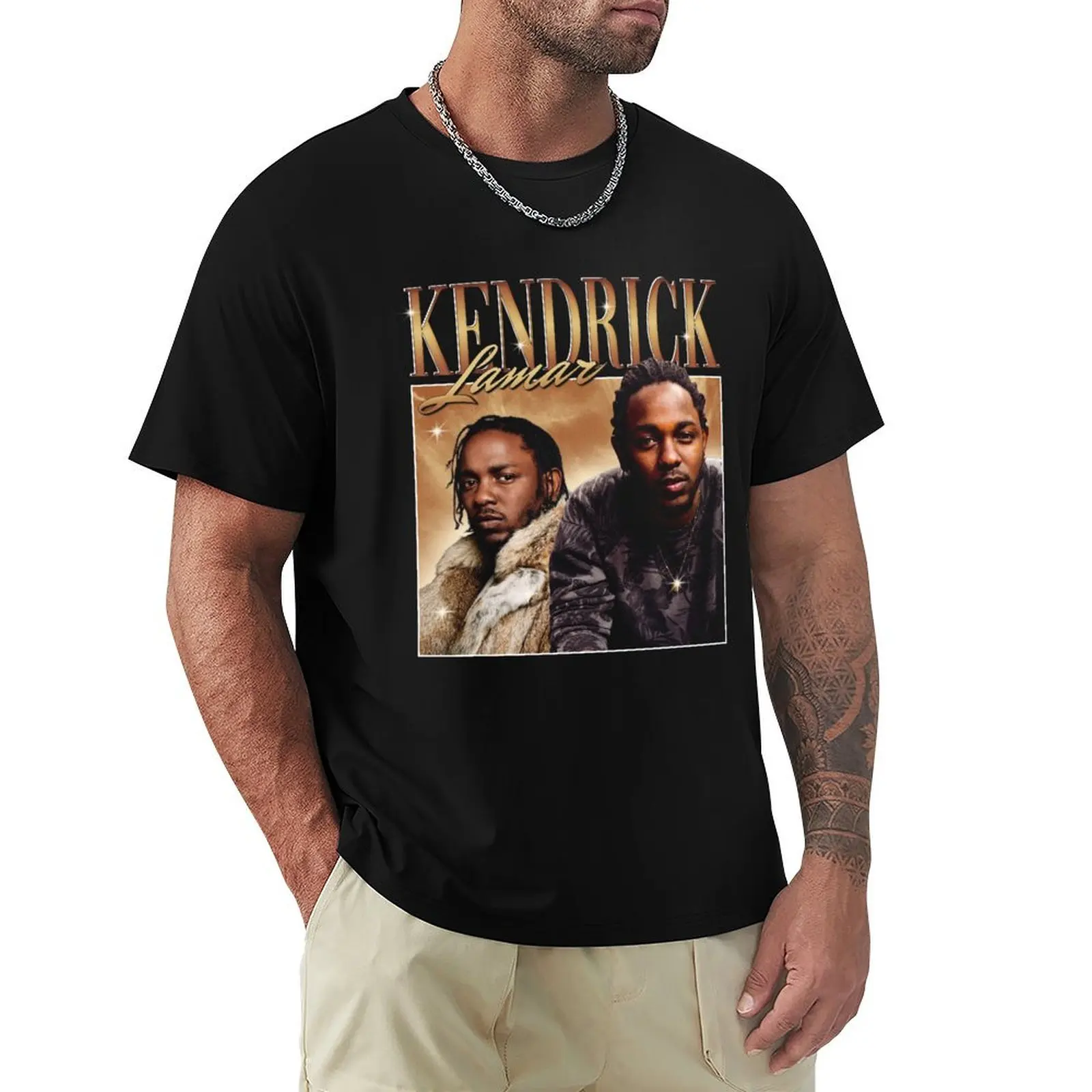 Kendrick Lamar Vintage 90s Bootleg Design T-shirt sublime oversized aesthetic clothes slim fit t shirts for men