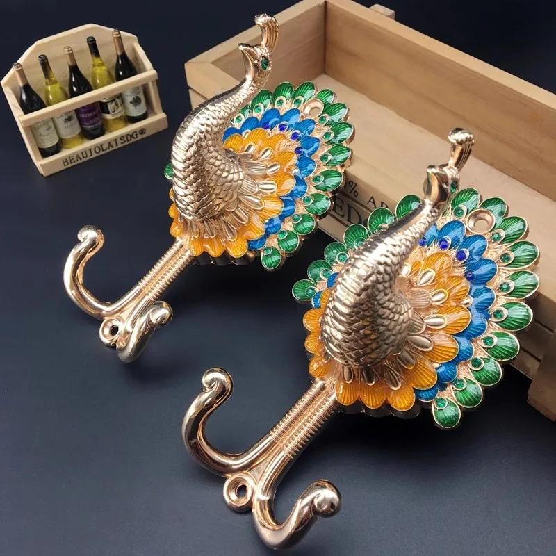 

1 pair of simple European peacock alloy curtain hanging ball hooks wall hooks curtain accessories