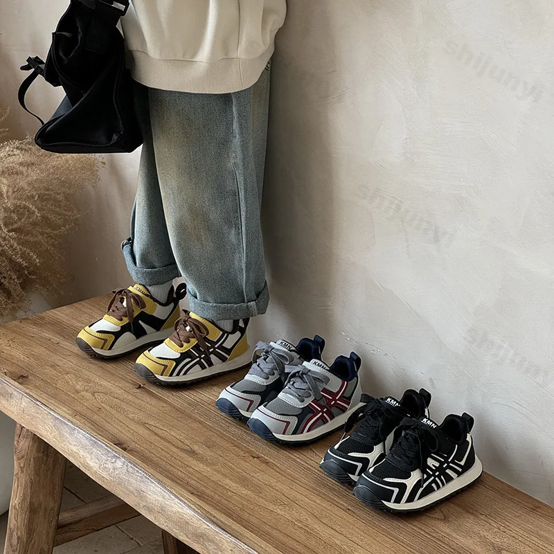 

Детская повседневная обувь, осень 2023, новые удобные легкие нескользящие кроссовки для девочек, дышащие износостойкие кроссовки для мальчиков