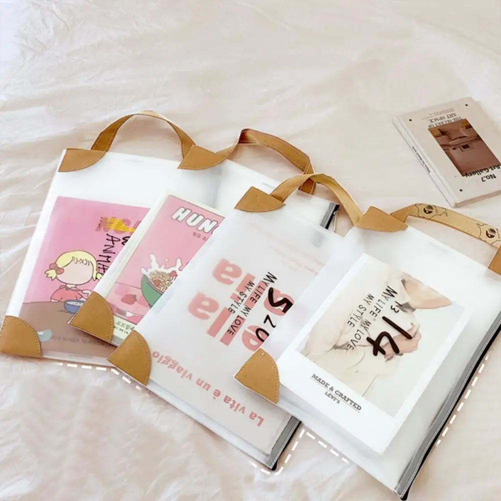 Cartelle di File di carta A4 custodia per File chiusura con cerniera numeri di cartoni animati stampa forniture di cancelleria tascabili per File di studenti trasparenti