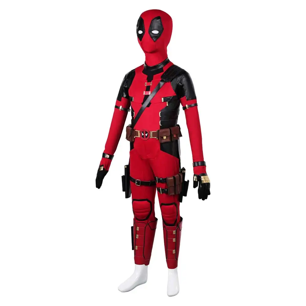 Fantasy Dead Cosplay Costume para Crianças, Piscina Wade, Disfarce, Wilson Vilão, Fantasia, Macacão, Máscara, Roupas, Dia das Bruxas, Fato de Carnaval