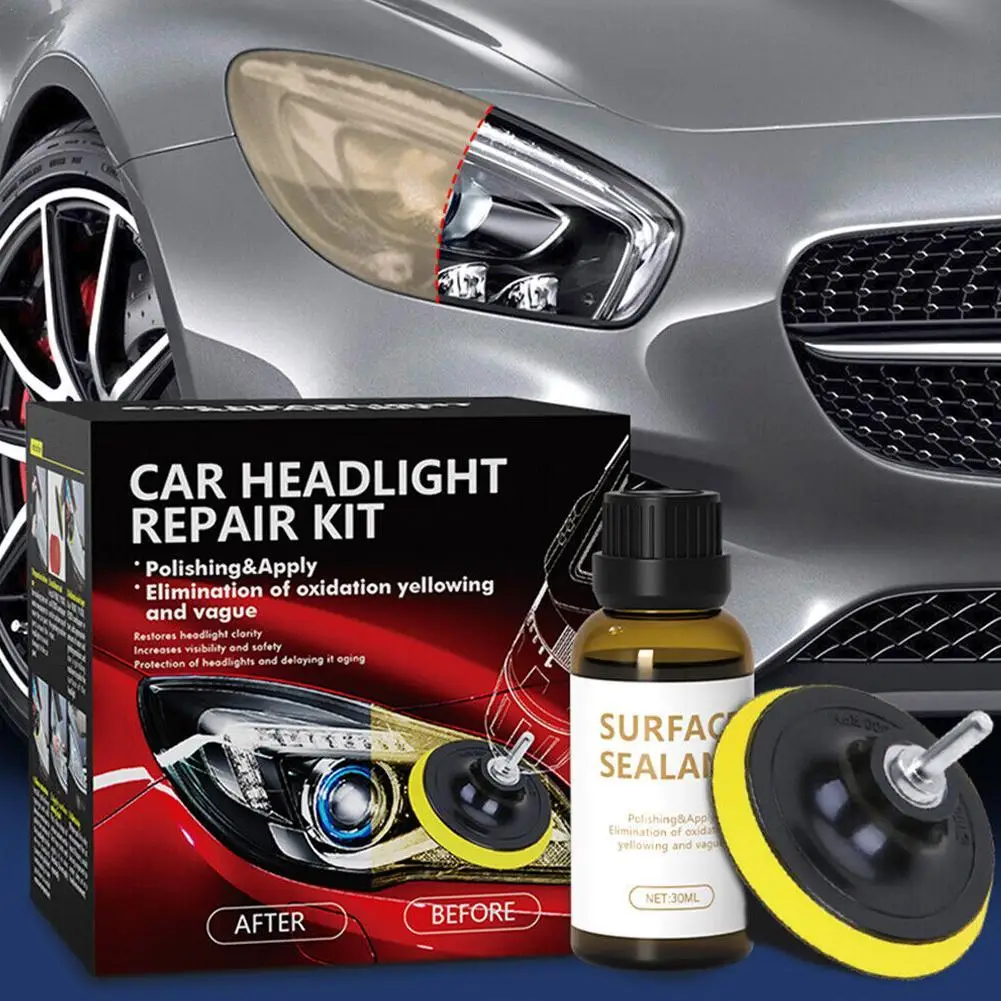 Car Headlight Restoration Kit DIY Headlight Restoration Kit Auto Headlamp Lens Restore Scratch Tool Oxidation Restore Polishing