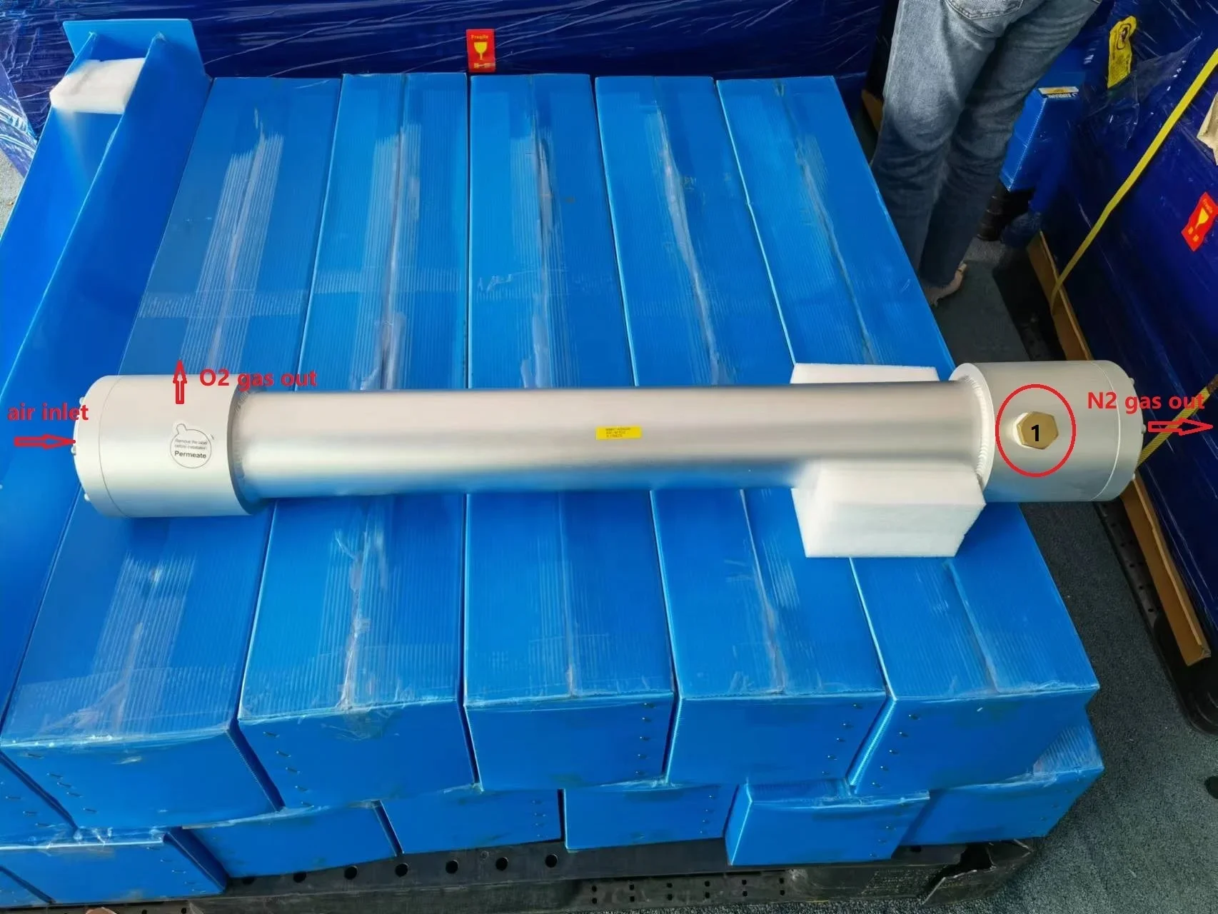 M Membrane Nitrogen 4 Nm3 / H@95% 6-8 Bar Gas Separation MNH-3032A