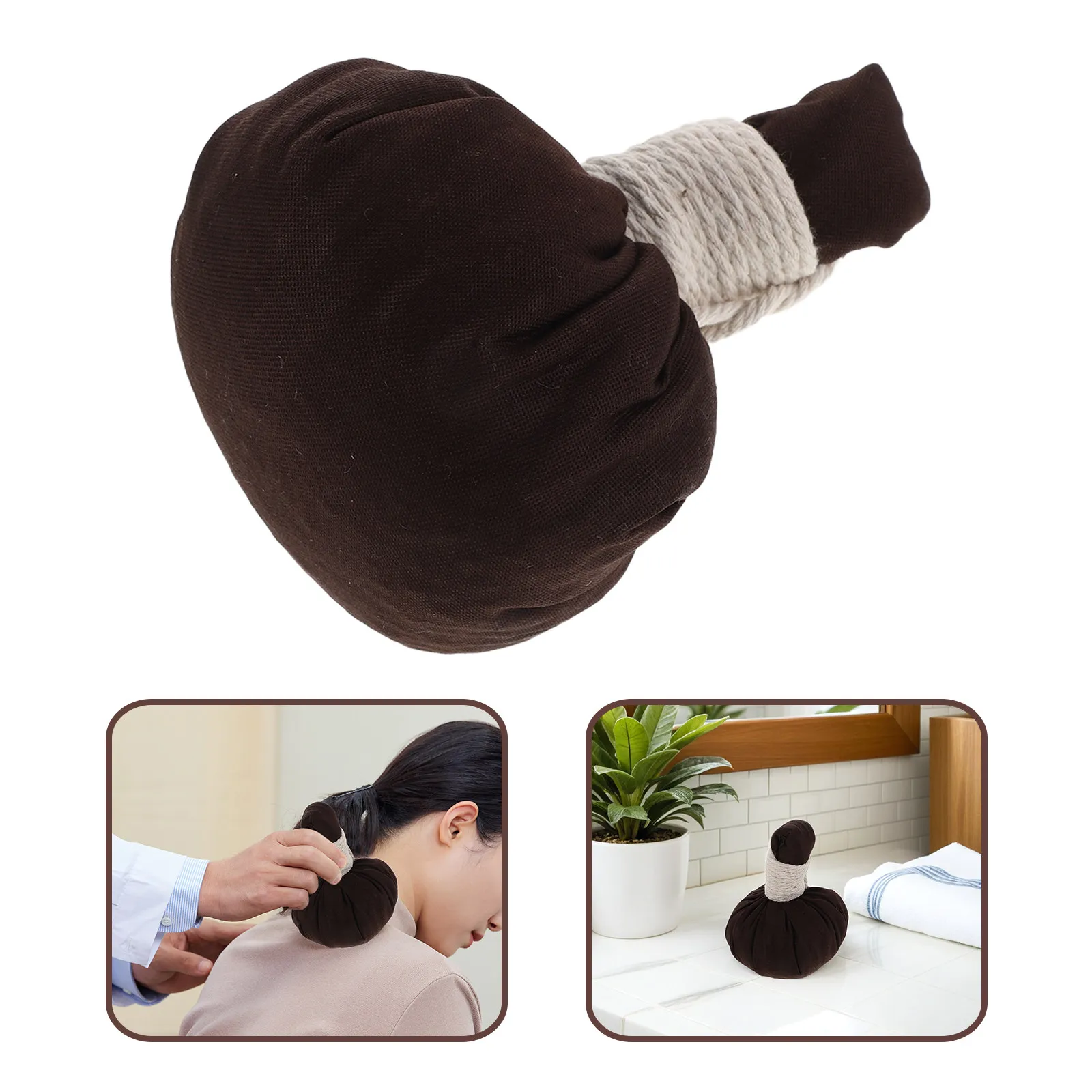 

2 шт. Тайские травяные массажные шары-компрессы: натуральные согревающие травяные пакеты для спа-процедур для спины и ног, ароматерапии и расслабления с полынью