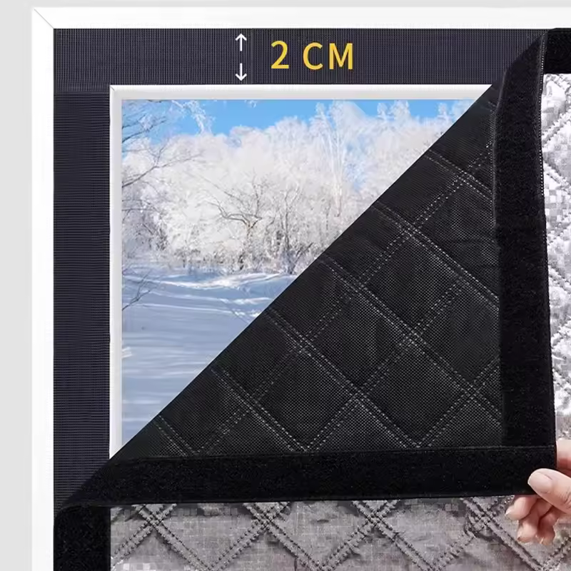 Warm curtains, cold and heat insulation, window screens, sun shading, sound insulation, double thickened warm curtains - Image 3