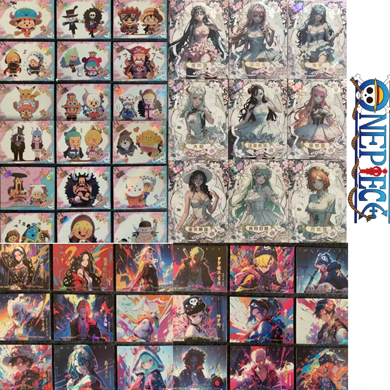 Anime One Piece Nami Sanji Yamato Nico Robin Boa Hancock Uta Monkey D Luffy Collectible Card Christmas Birthday Gift Boy Toys