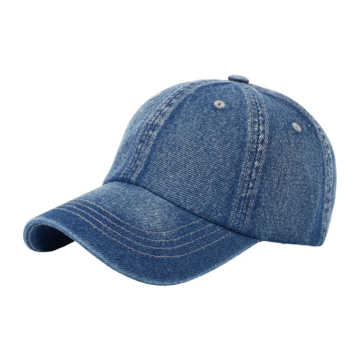 Aangepaste bedrukte logo denim baseball cap dames casual high-end hoed heren eenvoudige eendenbek caps voor bescherming tegen de zon en schaduw