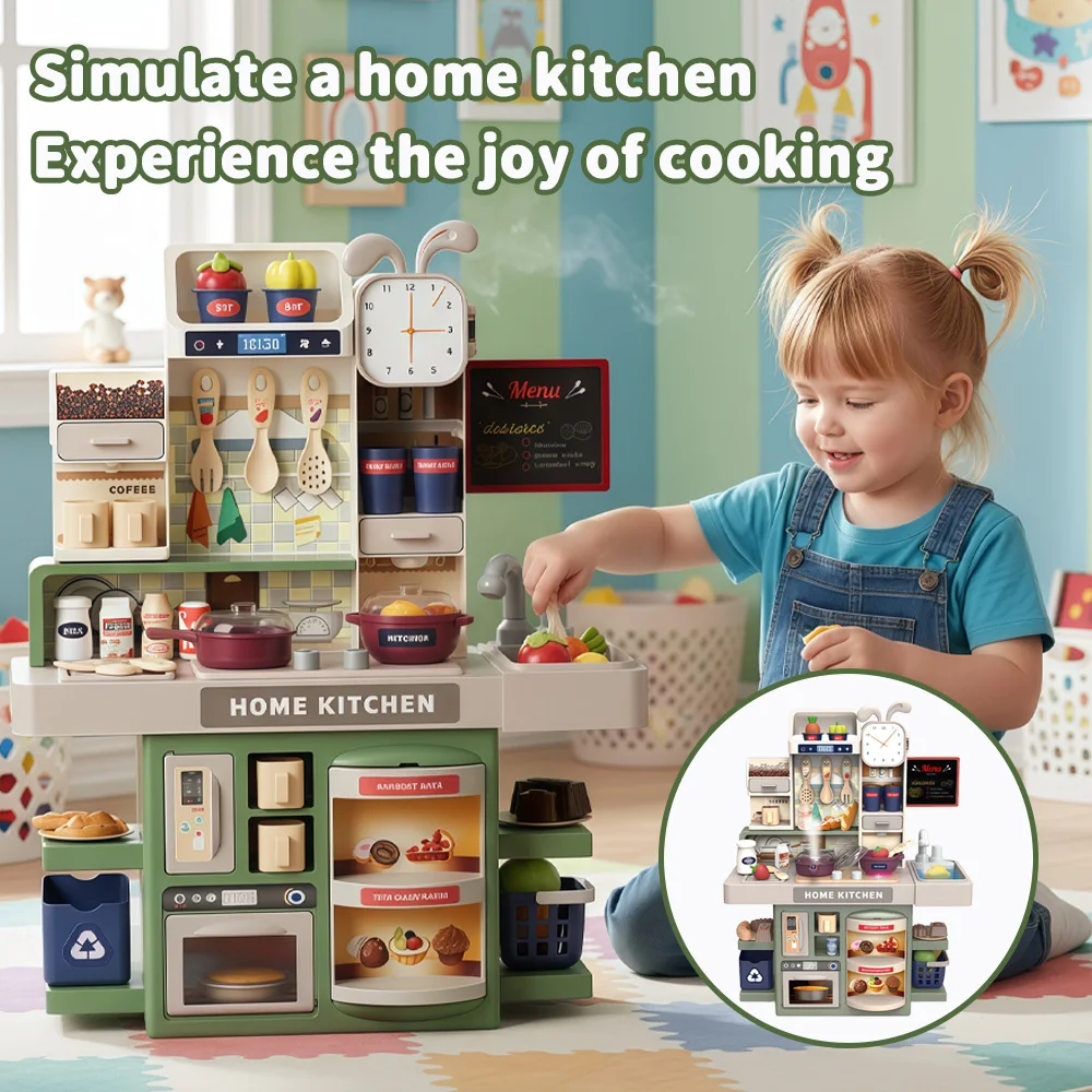 Pretend Cooking Toys | Kids Kitchen Playset with Chef Accessories, Lights & Sounds | Educational Role Play Gift for kids Ages 3+