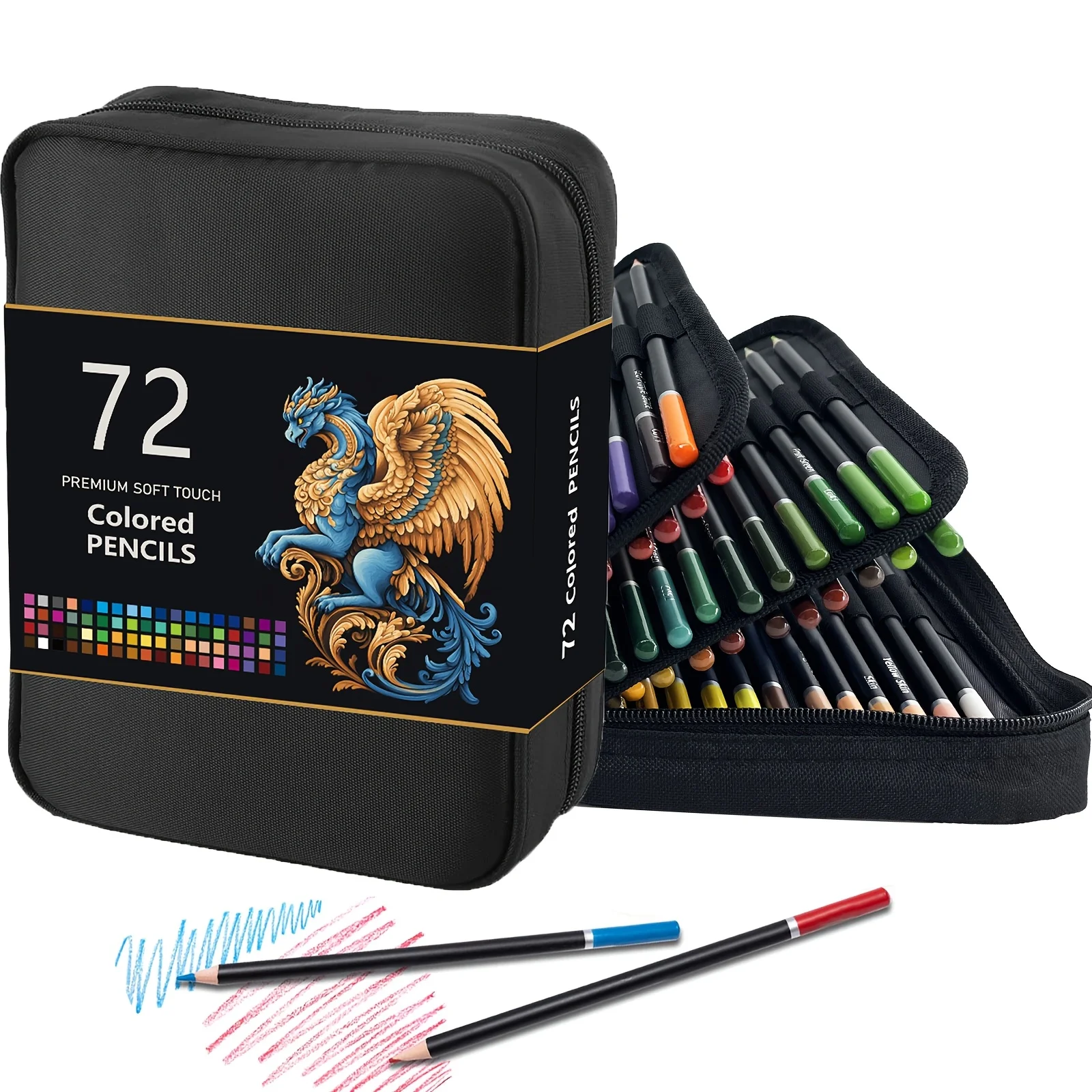 72 Colors Colored Pencils Set for Adults Coloring Books, Professional Vibrant Artists Coloring Pencils for Drawing Sketching