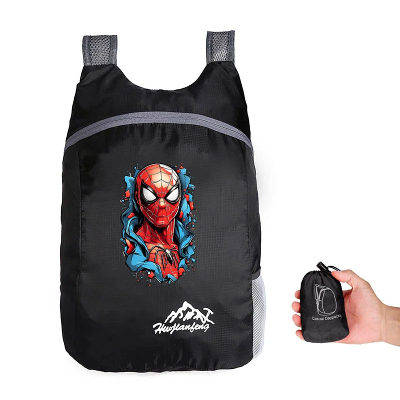 Spider-Man Dead-Pool Superhero Mochila, Outdoor Montanhismo Dobrável, Lazer Camping Sports Bag, Caminhada Mochilas, Novo, 2024