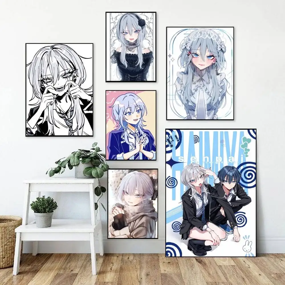 Haimiya Senpai Wa Kowakute Kawaii   Poster Perfect Space Sticker Self Adhesive for Office Home Theater Wall Art Decor Fancy Gift