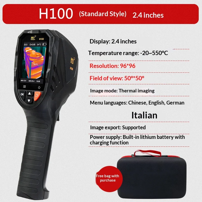 Thermische camera Brand IMBO T18 T100 voor het detecteren van lekken in waterleidingen en elektrische installaties, 256*192 handheld infrarood thermische imager