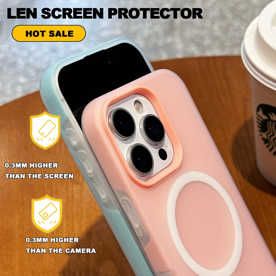 リストストラップ磁気電話ケース iPhone 16 15 14 プラス 13 12 11 プロマックス Magsafe ストラップワイヤレス充電マットプロテクターカバー