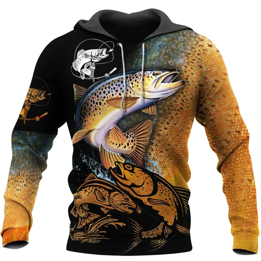 2023 Fashion Men Hoodie Cool Carp Fishing 3D Printed Harajuku Sweatshirt Unisex Casual Pullover hoodies sudadera hombre