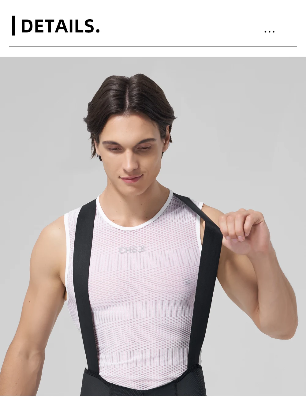 CHEJI Herren Radsport-Trägerhose mit Seitentaschen, nahtlosen, rutschfesten Beinmanschetten, gepolstert für 7 Stunden Fahrt auf Straßen- und MTB-Fahrrädern. – Detail 28