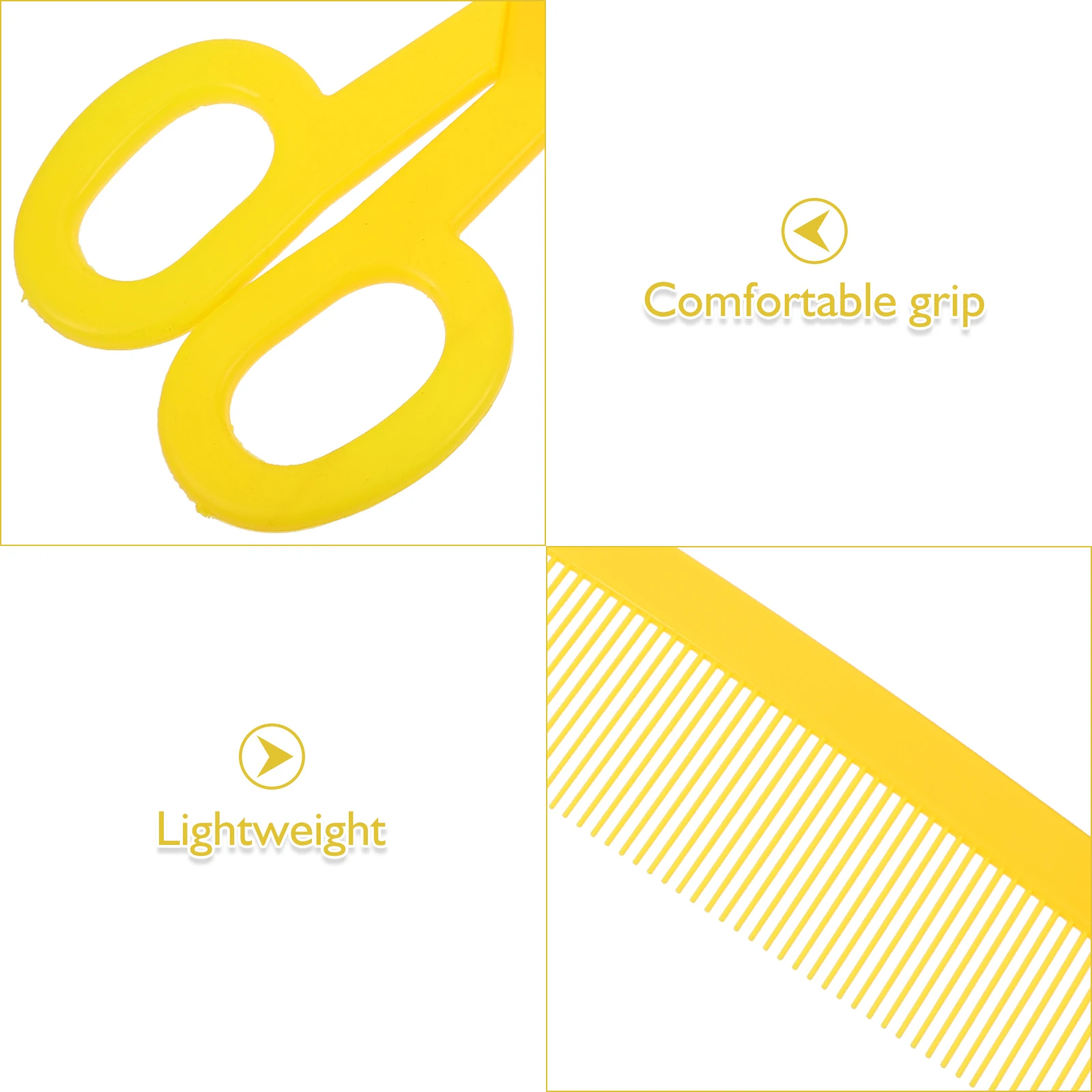 2 قطعة مشط مهرج جامبو مقص الأصفر البلاستيك العملاق الدعائم لجميع القديسين السيرك زي حفلة كرنفال الأداء المرحلة المتضخم