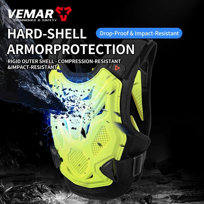 VEMAR Kids Youth Motocross Armor Vest Chest Back Protector All-Season Dirt Bike MTB Riding Protective Gear for Children view 4
