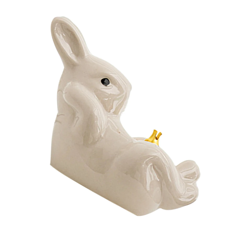 

Creative Bunny Incense Holder Ceramic Incense Stick Stand Chic Censer Decor for Home and Office Chic Censer Holder