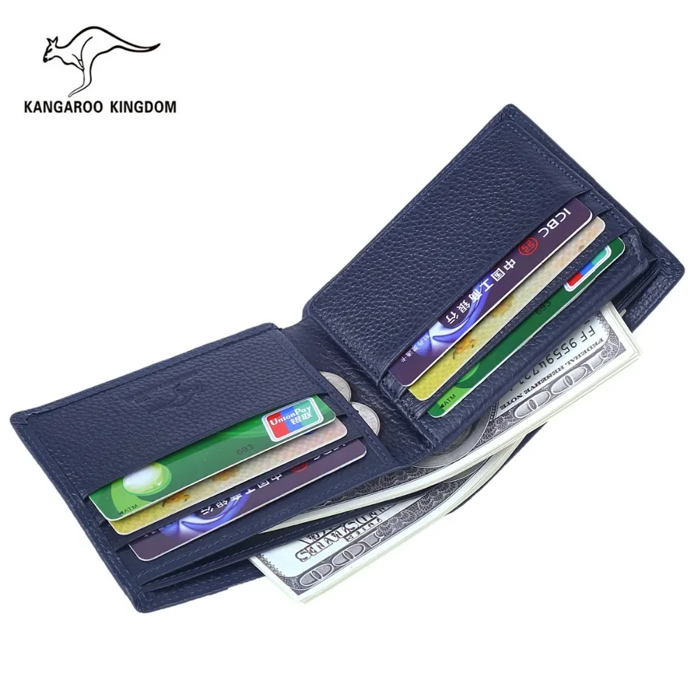 Luxury Men Wallets Short Genuine Leather Wallet Brand Male Business Purse Card Holder